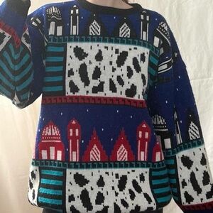 Vintage Graphic Knit Sweater - Unisex